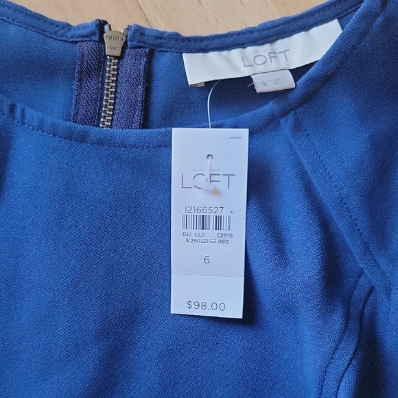 LOFT Blue Midi Dress - Picture 3 of 5